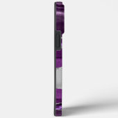 紫と銀モダンのアガテモノグラム Case-Mate iPhoneケース (裏面 / 右)