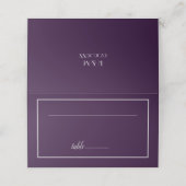 紫と銀結婚の優雅さ プレイスカード (外部開封)