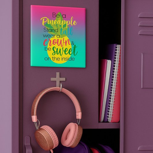 紫と青がパイナップルグラデーション マグネット