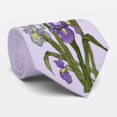 紫と青のアイリスの水の色結婚の ネクタイ (ロール)