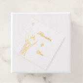 紫と青のアイリスの水の色結婚の フェイバータグ (箱)