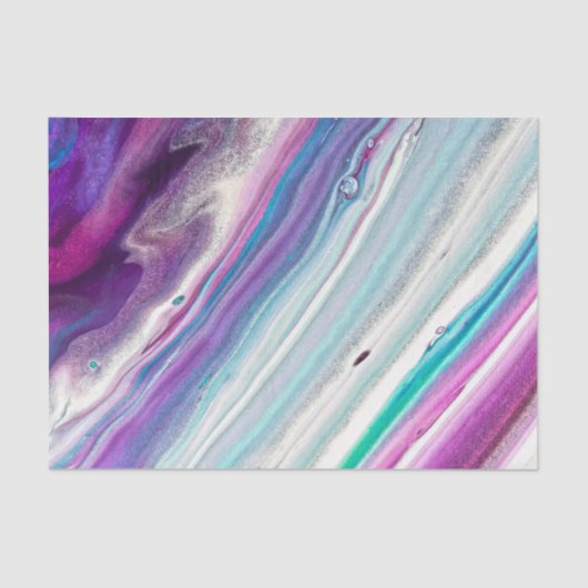 紫と青のアフェイククリル絵を描抽象芸術 薄葉紙 (正面)