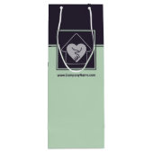 紫と青のカスタムイメージとロゴの感謝ワインボトルラッピング ワインギフトバッグ (裏面)