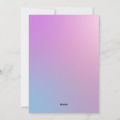 紫と青のグラデーションのイースター写真 シーズンカード (裏面)