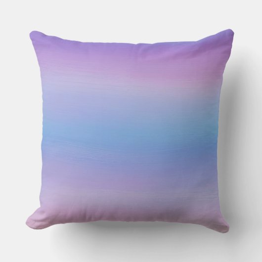 紫と青のグラデーションの筋 クッション (正面)