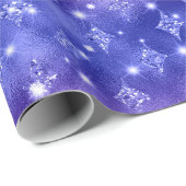 紫と青のグラデーショングリッター天柄 ラッピングペーパー (ロールコーナー)