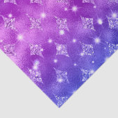 紫と青のグラデーショングリッター天柄 薄葉紙 (詳細)