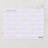 紫と青のシカゴスカイラインアーバンアート ポストカード (裏面)