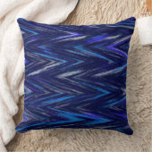 紫と青のシボロンパターン クッション (ブランケット)