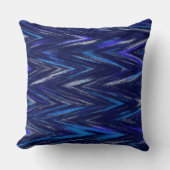 紫と青のシボロンパターン クッション (正面)