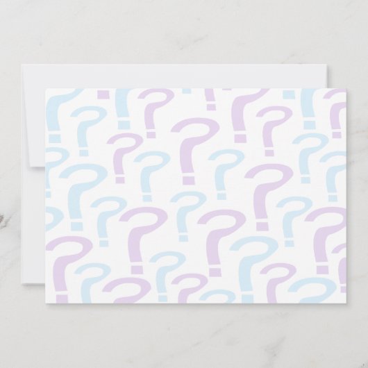 紫と青のジェンダーリビールベビーシャワーパーティー 招待状 (裏面)