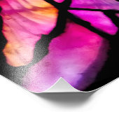 紫と青のステンドグラス フォトプリント            (角)