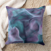 紫と青のターコイズ大理石抽象芸術 クッション (ブランケット)