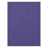 紫と青のダマスクパターン テーブルクロス (正面)