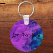 紫と青のデジタルスモーク キーホルダー (正面)