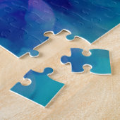 紫と青のデジタルスモーク ジグソーパズル (側面)