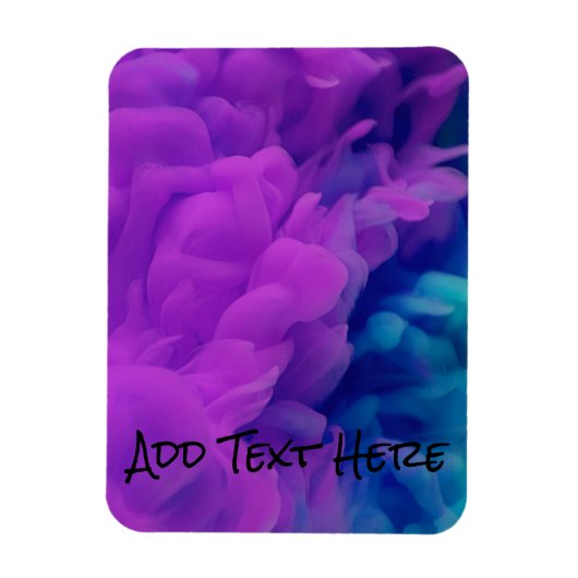 紫と青のデジタルスモーク マグネット (縦)