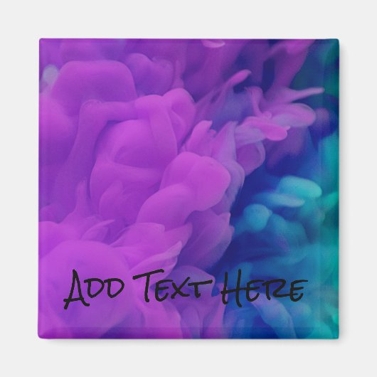 紫と青のデジタルスモーク マグネット (正面)