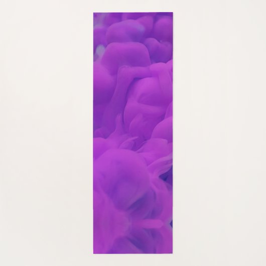 紫と青のデジタルスモーク ヨガマット (裏面)