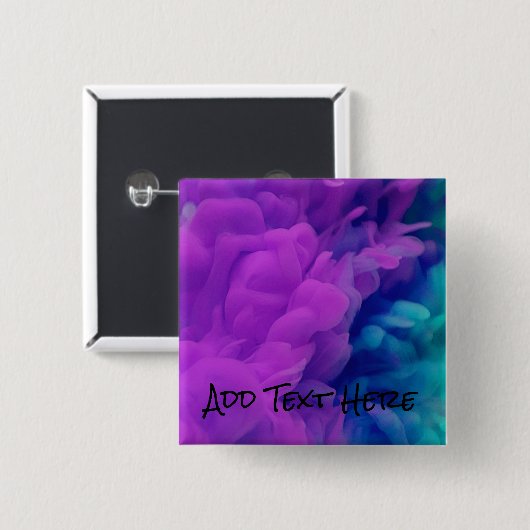 紫と青のデジタルスモーク 缶バッジ (正面&裏面)