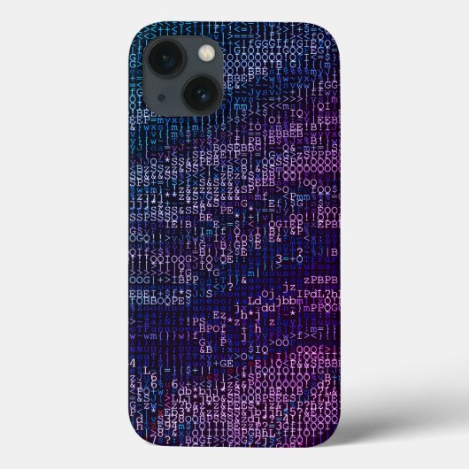 紫と青のデジタル抽象芸術 Case-Mate iPhoneケース (裏面)