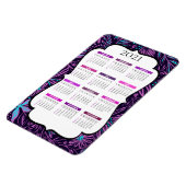 紫と青のトロピカル葉 | 2021カレンダー マグネット (左側)