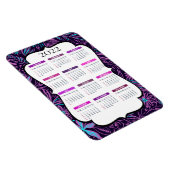 紫と青のトロピカル葉 | 2022カレンダー マグネット (右側)