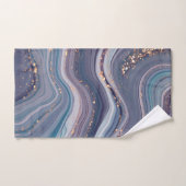 紫と青のトーンマーブル バスタオルセット (ハンドタオル)