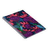 紫と青のハチドリの庭 ノートブック (右側)