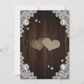 紫と青のハートウッドレース結婚ズ 招待状 (裏面)