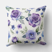 紫と青のバラ クッション (裏面)