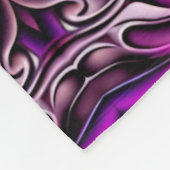 紫と青のパターン（の模様が）あるフリースブランケット フリースブランケット (角)