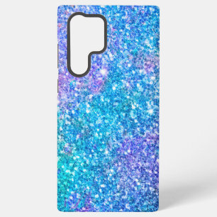 紫と青のフェイクグリッター背景 SAMSUNG GALAXY S22 ULTRAケース