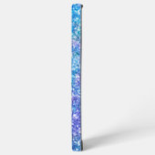 紫と青のフェイクグリッター背景 SAMSUNG GALAXYケース (左側面)