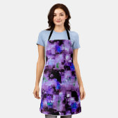紫と青のフルエプロン エプロン (着用した状態)