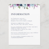 紫と青のフローラのゲスト情報/またはその他 エンクロージャーカード (正面)