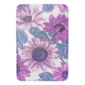 紫と青のフローラデライトバスマット バスマット (正面縦)