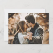 紫と青のフローラ結婚写真 セーブザデート (裏面)