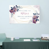 紫と青のフローラ金ゴールドフレーム 横断幕 (トレードショー)