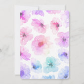 紫と青のフローラ金ゴールドフレ結婚ーム 招待状 (裏面)