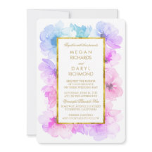 紫と青のフローラ金ゴールドフレ結婚ーム