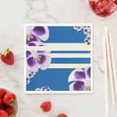 紫と青のフローラ スタンダードランチョンナプキン (インサイチュ)