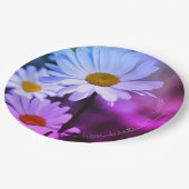 紫と青のフローラ ペーパープレート (アングル)