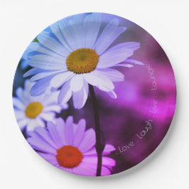 紫と青のフローラ ペーパープレート
