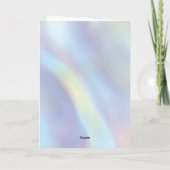紫と青のホログラフィックフォトの卒業 サンキューカード (裏面)