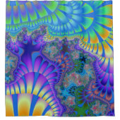 紫と青のメルト シャワーカーテン (正面)