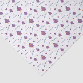 紫と青のヤーンチキンパターン（の模様が）ある 薄葉紙 (詳細)