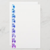 紫と青のラインストーン – ヴィンテージジュエリー 便箋 (正面/裏面)