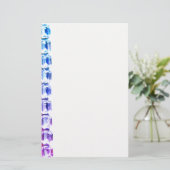 紫と青のラインストーン – ヴィンテージジュエリー 便箋 (スタンド正面)