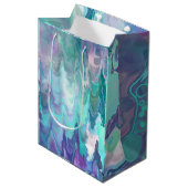 紫と青のラプソディ |抽象芸術アート ミディアムペーパーバッグ (正面アングル)